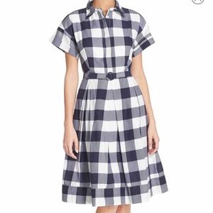 Eliza J Woven Gingham Shirt Dress Size 4